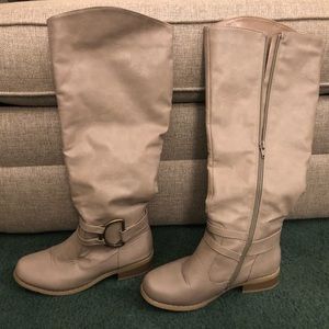 Light tan riding boots